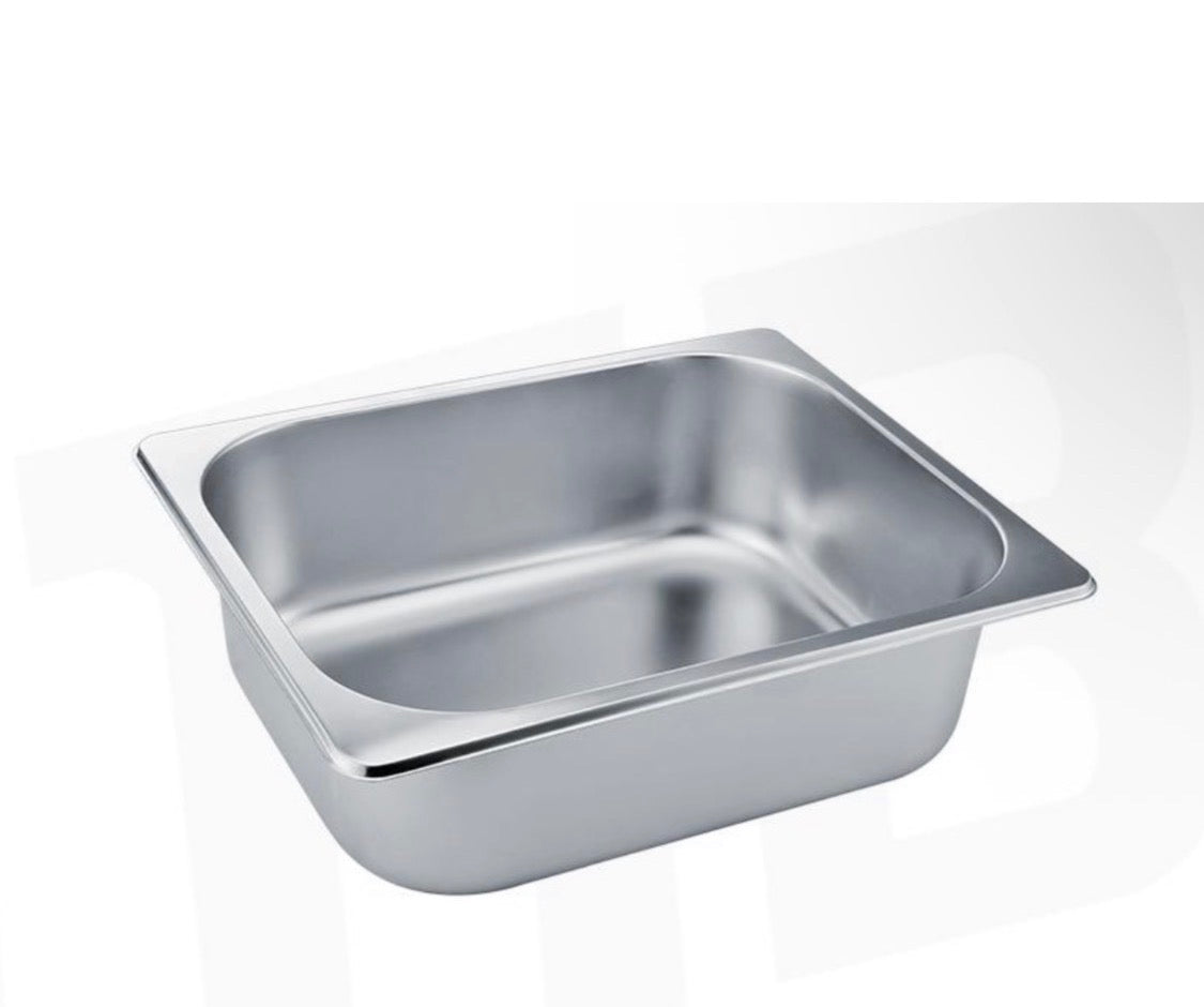 Veermode 1/2 deep stainless steel buffet pan catering food basin insert