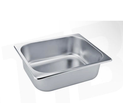 Veermode 1/2 deep stainless steel buffet pan catering food basin insert