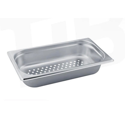 Veermode 1/3 perforated buffet pan stainless steel catering drain insert
