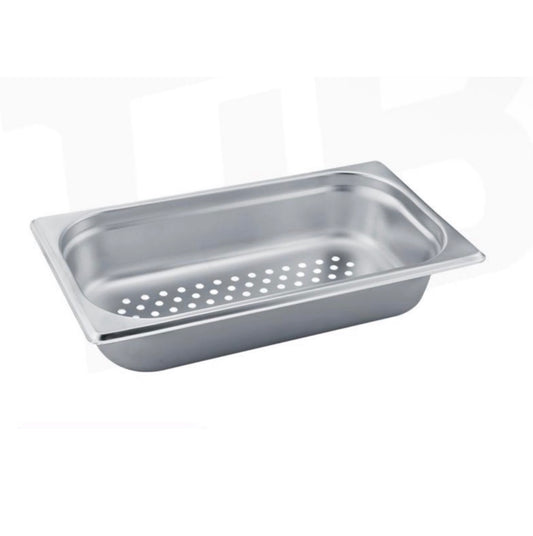 Veermode 1/3 perforated buffet pan stainless steel catering drain insert