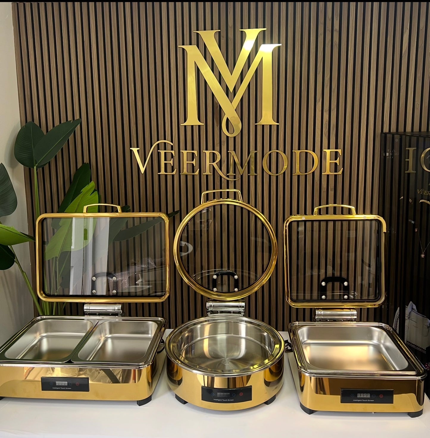 Veermode Electric Chafing Dish Buffet Warmer with Glass Lid