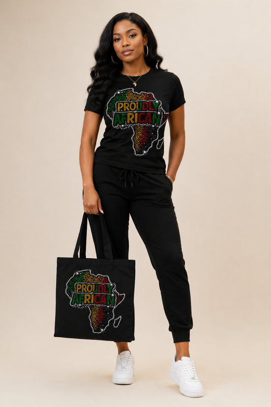 Proudly African Rhinestone-Effect Tee