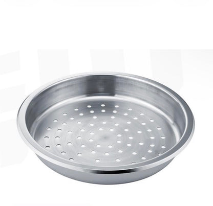 Veermode round perforated buffet tray stainless steel catering drain plate
