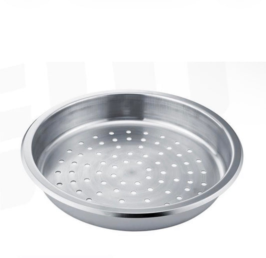 Veermode round perforated buffet tray stainless steel catering drain plate