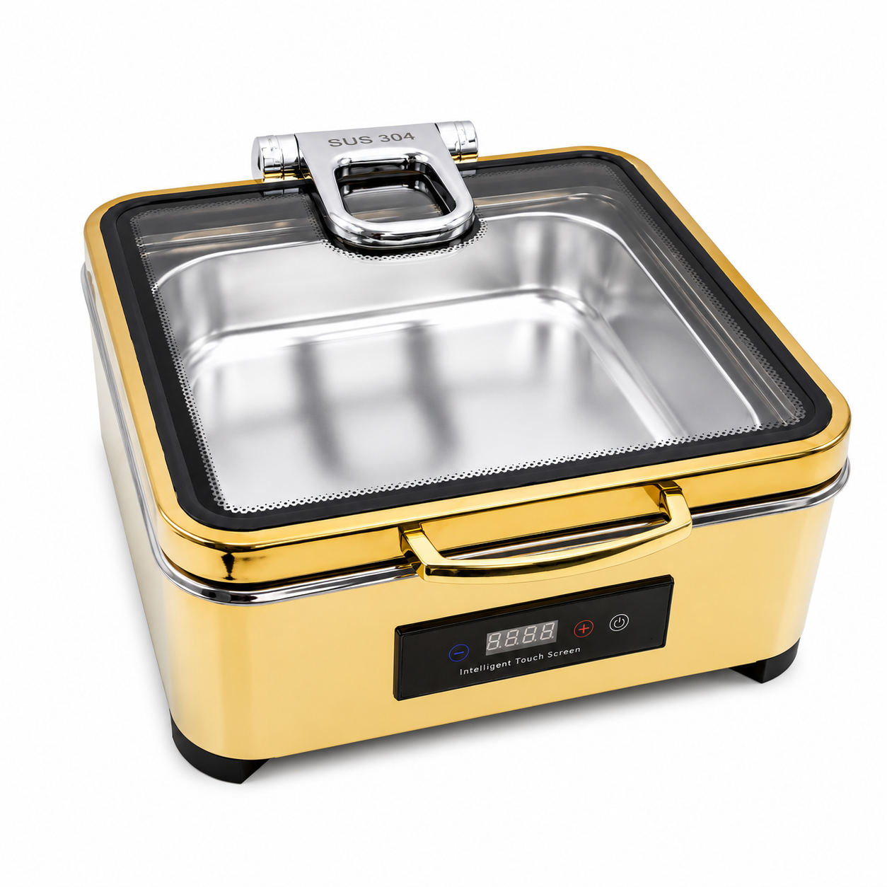 Veermode Gold Square Buffet Warmer