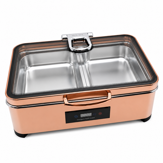 Veermode Rose Gold Rectangle Buffet Warmer