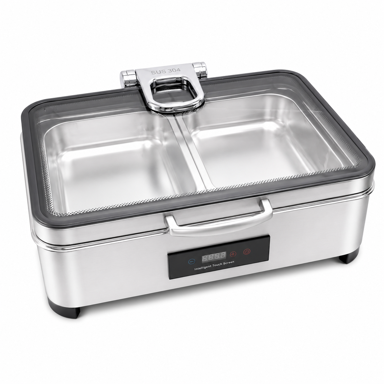 Veermode Silver Rectangle Buffet Warmer