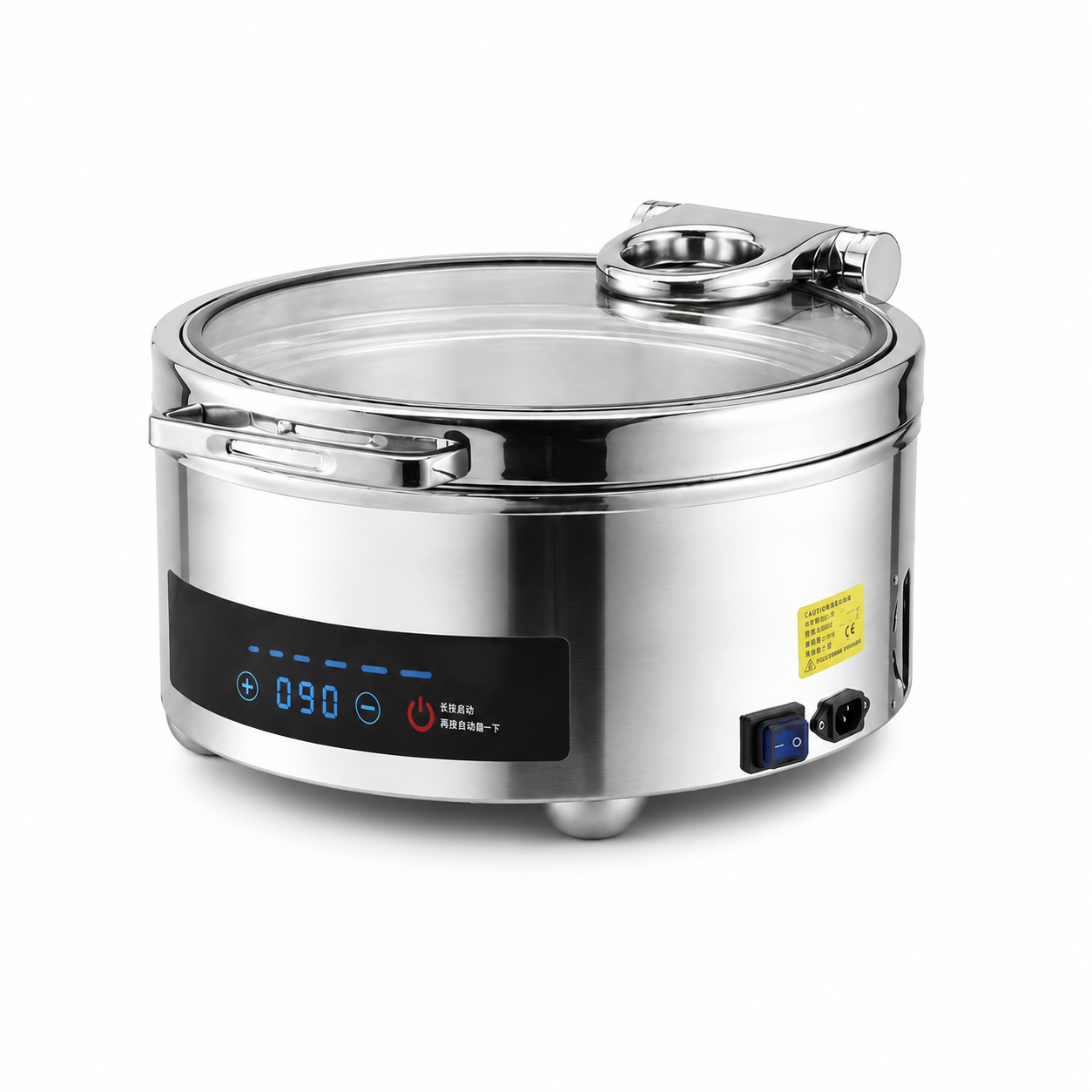 Veermode Dry & Wet Silver Round Buffet Warmer