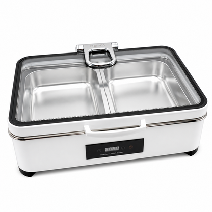 Veermode White Rectangle Buffet Warmer
