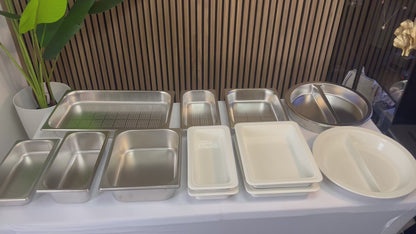 PureServe 1/3 Ceramic Buffet Pan – Premium Catering Food Basin